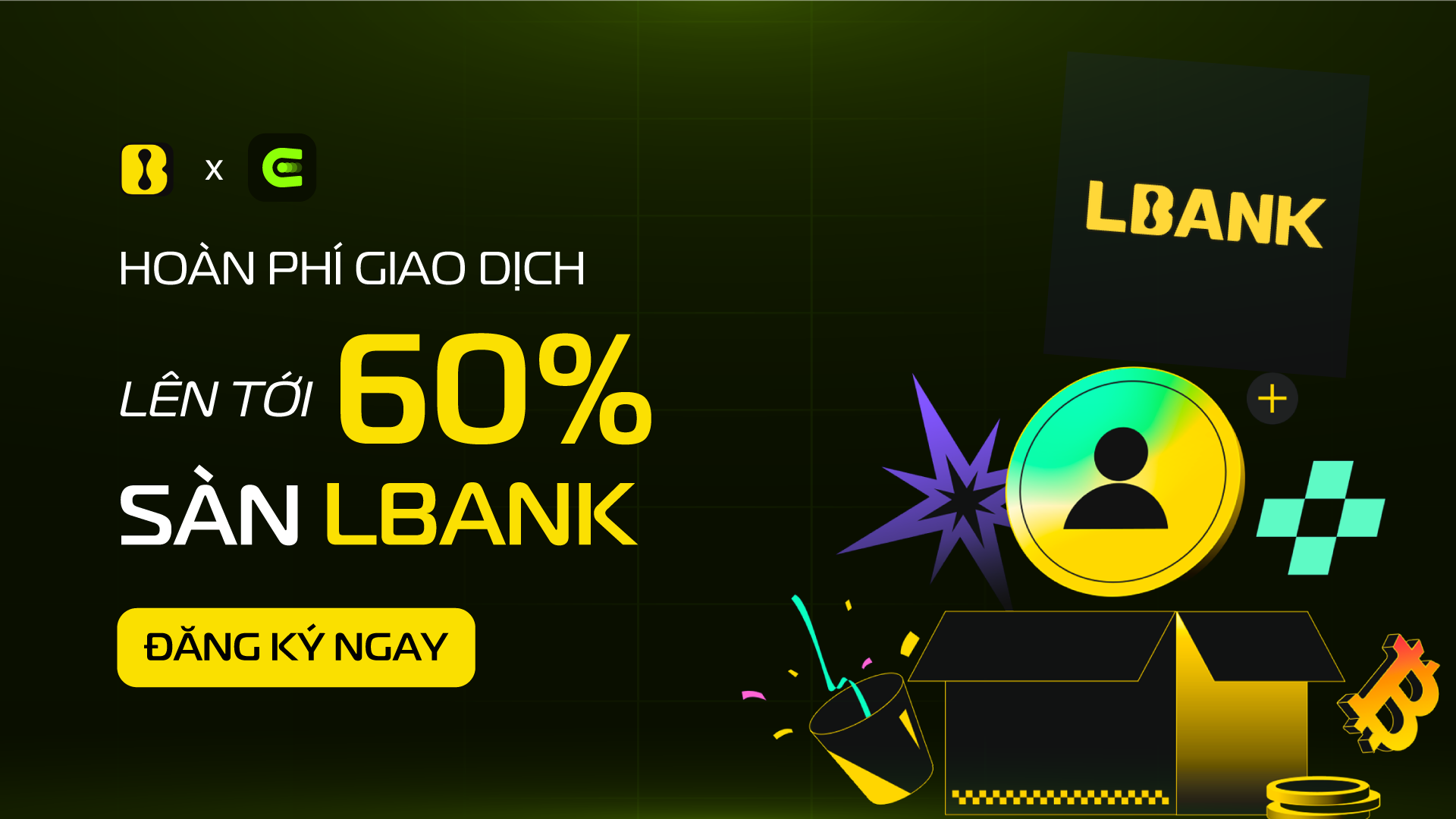 Hoàn phí giao dịch sàn LBank 60% qua Backcom.io – giảm phí trade crypto hiệu quả