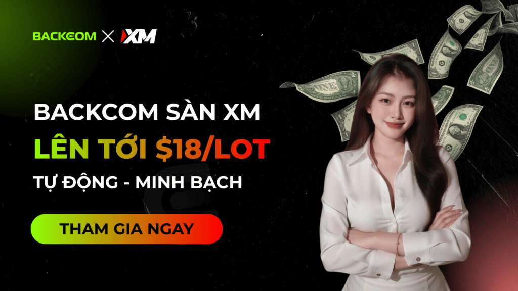 Backcom XM hoàn phí giao dịch Forex lên tới 90% mỗi ngày tại Backcom.io