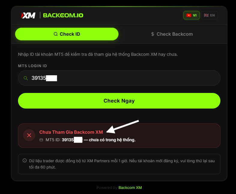 Backcom XM Checker