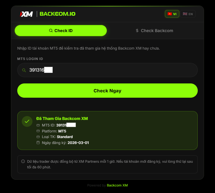 Backcom XM Checker