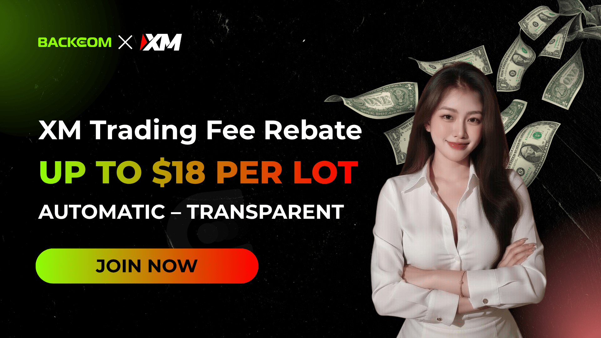 Backcom XM hoàn phí giao dịch Forex lên tới 90% mỗi ngày tại Backcom.io