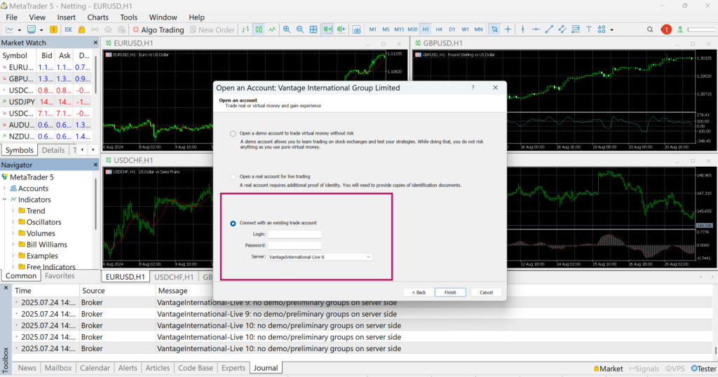 Đăng nhập Exness thông qua Mt4/MT5
