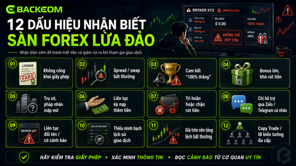 Chi tiết về 12 dấu hiệu nhận biết sàn Forex lừa đảo