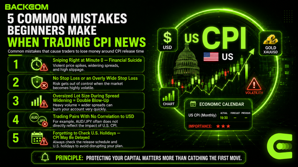 Five common mistakes beginners make when they trade CPI news