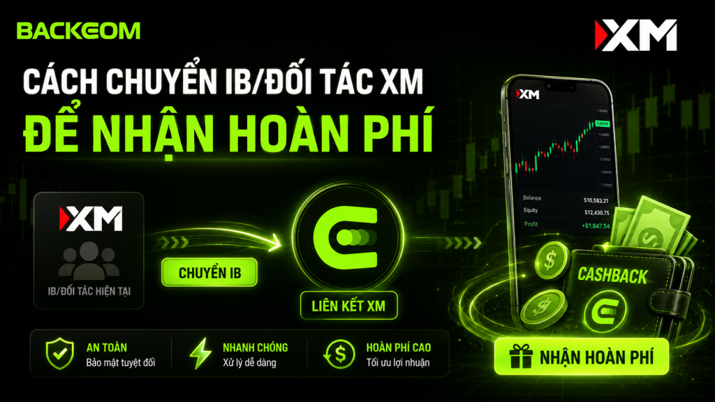 Cách chuyển IB/đối tác XM để nhận hoàn phí