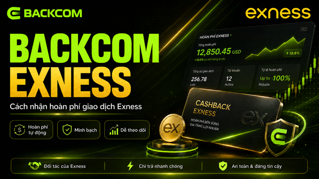 Hoàn phí giao dịch Exness qua Backcom.io — nhận backcom Exness tới 100%