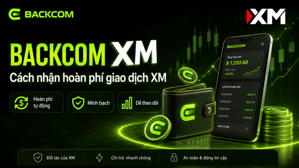 Hoàn phí giao dịch XM qua Backcom.io — nhận backcom XM tới 90%