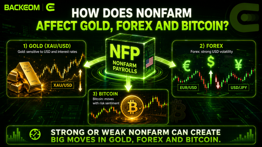 How Nonfarm News Affects Gold, Forex and Bitcoin