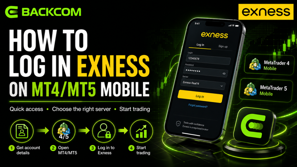 How to log in to Exness MT4/MT5 on the mobile app in four steps