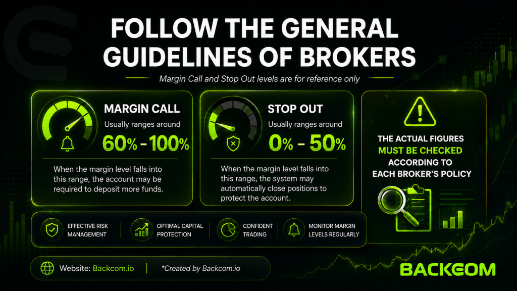 Margin call and Stop Out thresholds under the general framework brokers use, and when a broker may close positions automatically
