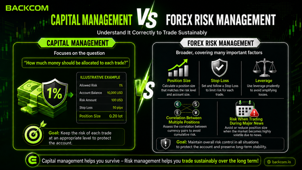 Money management is one component of forex risk management