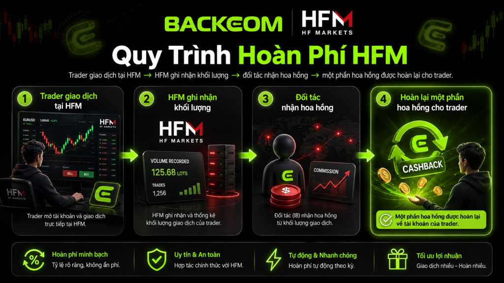 Quy trình hoàn phí HFM có thể mô tả được diễn ra qua 4 giai đoạn