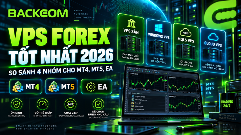 VPS Forex Tốt Nhất 2026: So Sánh 4 Nhóm Cho MT4, MT5, EA