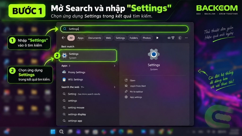 Bước 1 trong bộ hướng dẫn cách để kích hoạt và mở công cụ Remote Desktop Connection