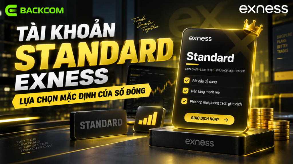 Tài khoản Standard Exness — lựa chọn mặc định trong các loại tài khoản Exness, dễ bắt đầu và phù hợp mọi phong cách giao dịch
