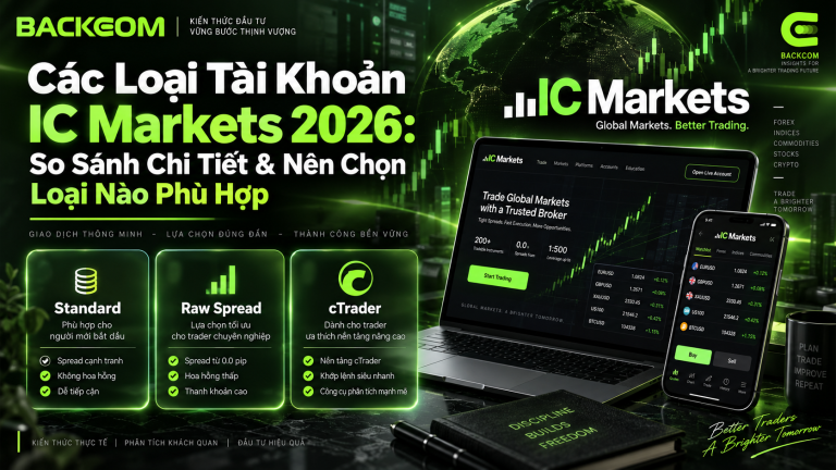 Các Loại Tài Khoản IC Markets 2026: So Sánh Chi Tiết & Nên Chọn Loại Nào Phù Hợp