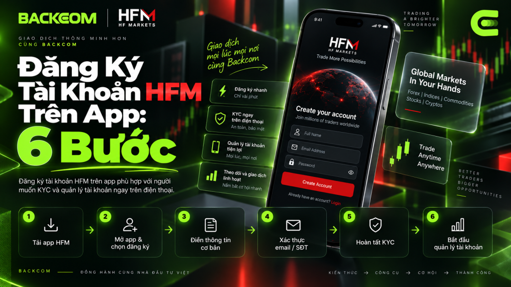Đăng ký tài khoản HFM trên app: 6 bước từ tải ứng dụng đến hoàn tất KYC trên điện thoại