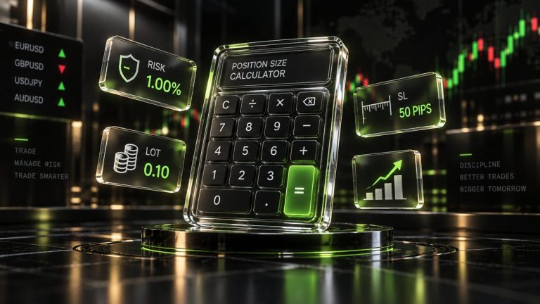 Forex position size calculator: lot size from risk percentage and stop loss