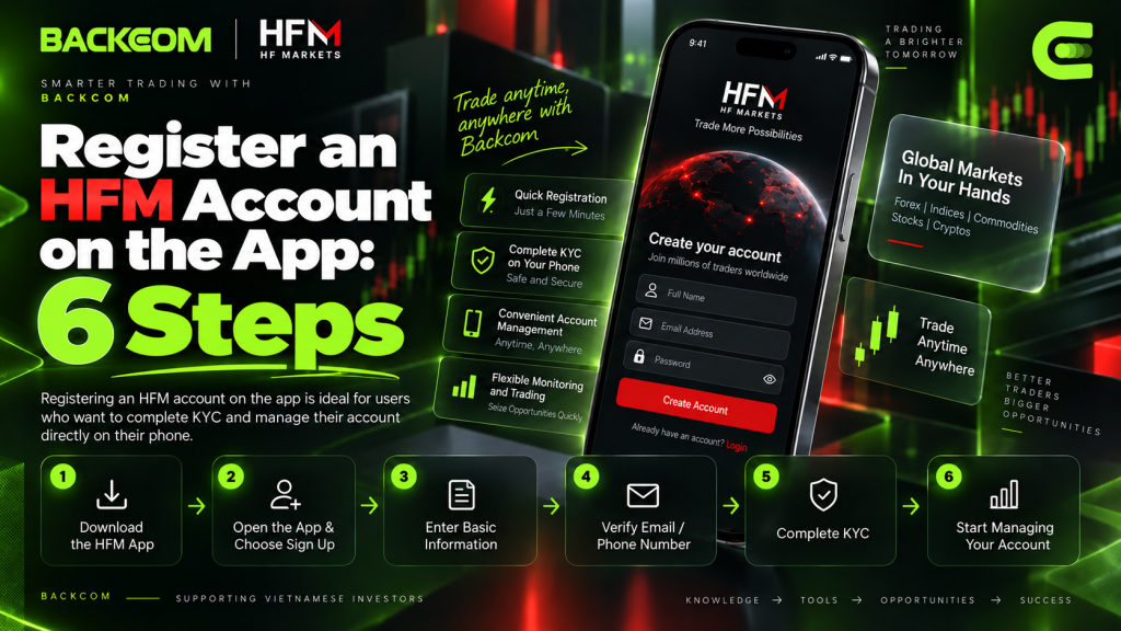 HFM app registration: 6 steps to open an HFM account on mobile, from downloading the app to finishing KYC