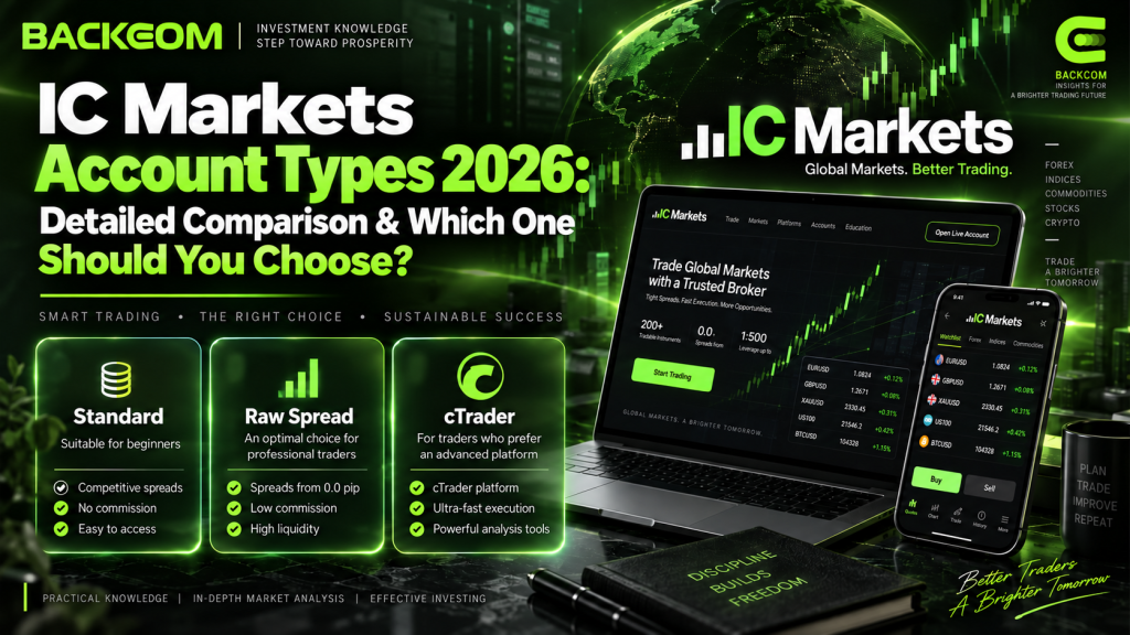 5 IC Markets Account Types 2026: Detailed Comparison & Which One To Choose