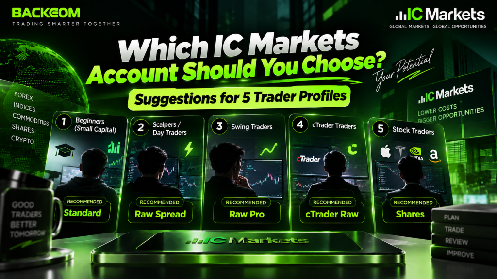 Which IC Markets account to choose: account recommendations for 5 different trader profiles