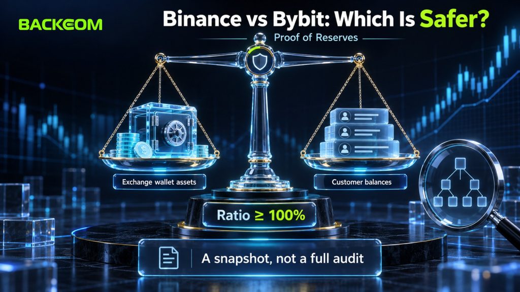 Binance vs Bybit security: Proof of Reserves compares exchange wallet assets with customer balances at one moment and is not a full audit