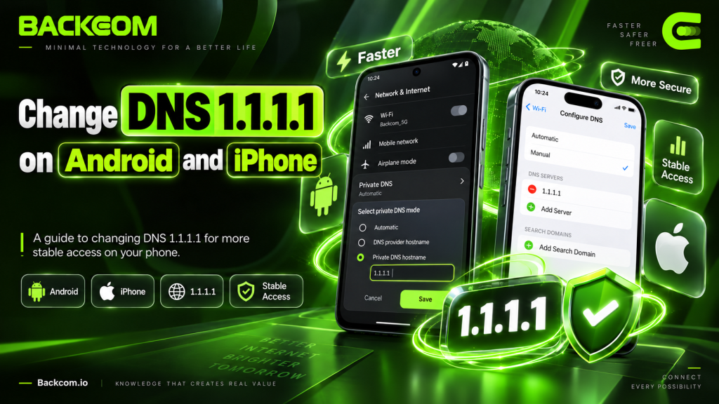 Change DNS 1.1.1.1 on Android and iPhone to access Ultima Markets more reliably