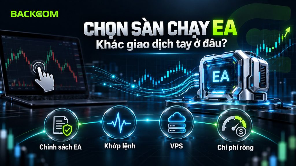 Chọn sàn forex chạy EA khác giao dịch tay: bốn tiêu chí chính sách EA, khớp lệnh, VPS và chi phí ròng