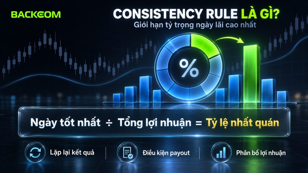 Consistency rule là gì: giới hạn tỷ trọng ngày lãi cao nhất trên tổng lợi nhuận và ba lý do prop firm áp dụng quy tắc này