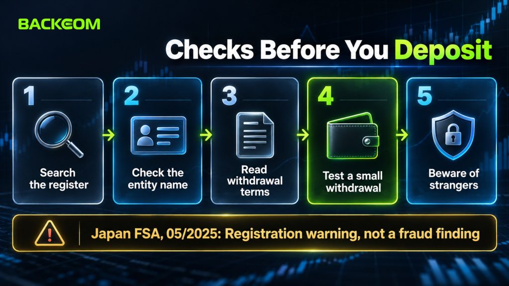 EC Markets scam claims: 5 checks before you deposit and the Japan FSA registration warning of May 2025