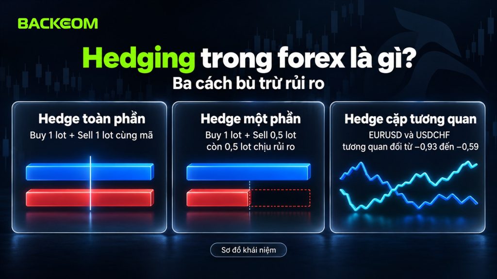 Hedging trong forex là gì: hedge toàn phần, hedge một phần và hedge bằng cặp tiền tương quan