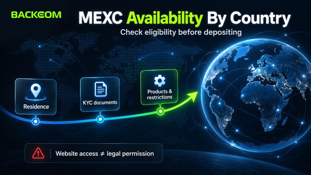 MEXC availability by country: check residence, KYC documents, products and restrictions, because website access is not legal permission