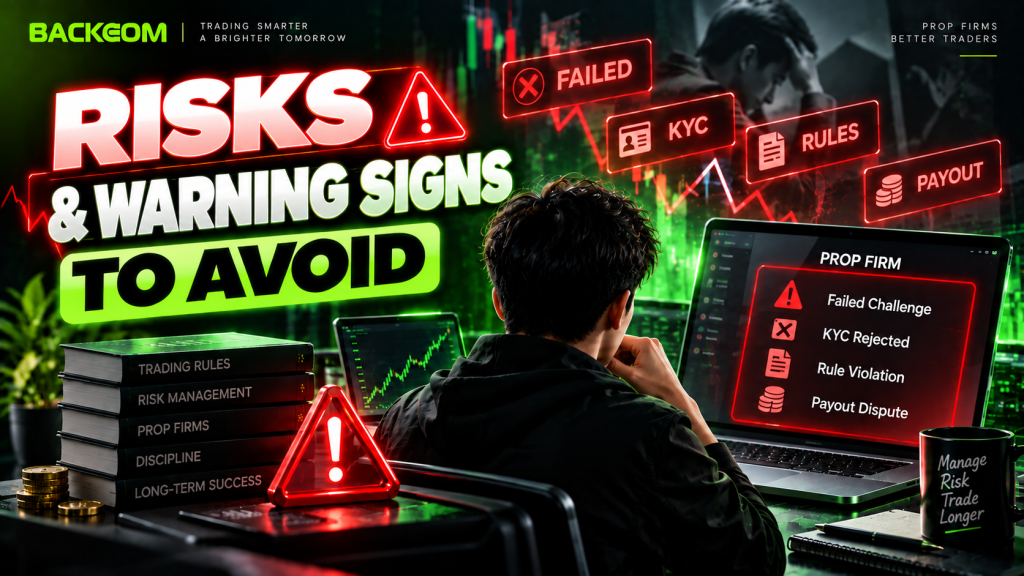 Risks of a prop firm challenge: failing the challenge, KYC rejection, rule breaches and payout disputes