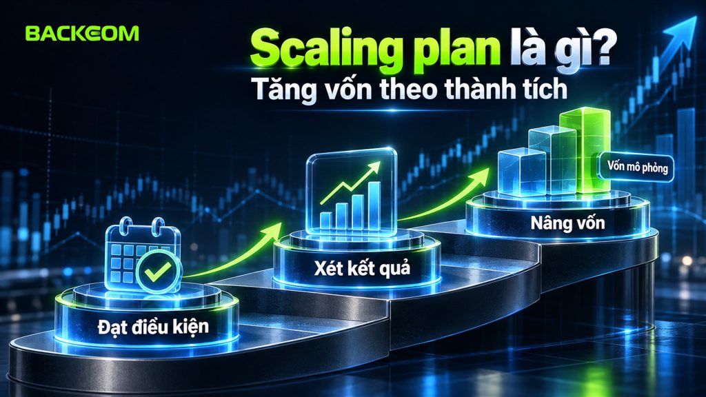 Scaling plan là gì trong trade quỹ: ba kiểu tăng vốn mô phỏng theo chu kỳ, lên bậc theo mốc lợi nhuận và nhân đôi theo mốc