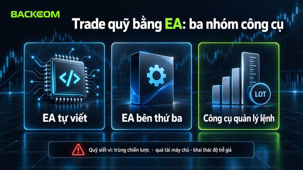 Trade quỹ bằng EA: ba nhóm EA tự viết, EA bên thứ ba, công cụ quản lý lệnh và ba lý do quỹ siết rule EA