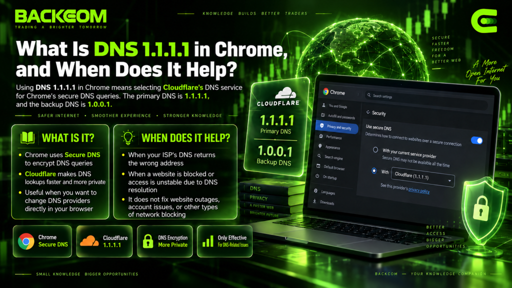 What it means to change Chrome DNS to Cloudflare 1.1.1.1 and when it actually helps