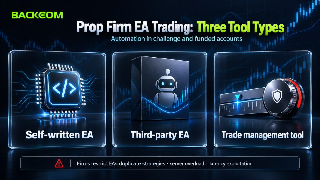 Prop firm EA trading: self-written EAs, third-party EAs and trade management tools, and why firms restrict EAs